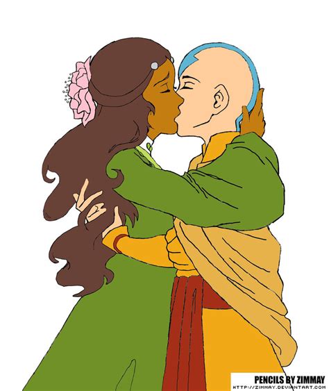 aang y katara|Aang And Katara's Final Kiss .